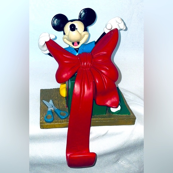 Disney Mickey Mouse “Santa’s Best” stocking hanger/ holder - Picture 3 of 10